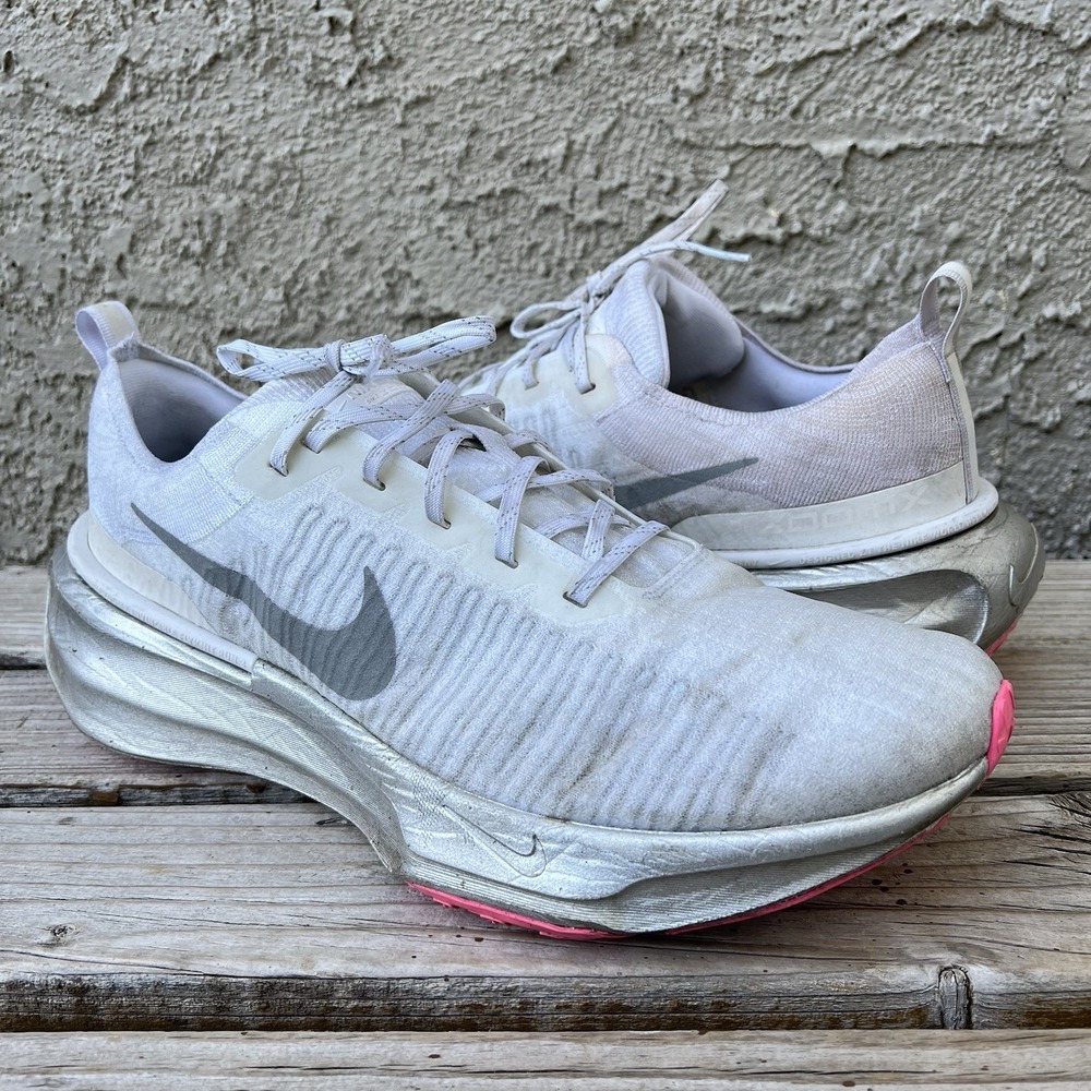 Nike Shoes Men Size 15 ZoomX Invincible Run Flyknit 3 Silver White DX5050-100 - Picture 2 of 11